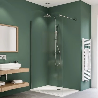 Breuer Walk-In Duschwand Entra Silber Matt Klarglas 140 Cm 3 Breuer Walk-In Duschwand Entra Silber Matt Klarglas 140 Cm