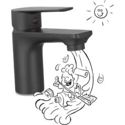 Baliv Waschtischarmatur WT-500Industrial Schwarz 10 Baliv Waschtischarmatur WT-500Industrial Schwarz -Badezimmer Zu Hause 7873424120 2137 S03 111119