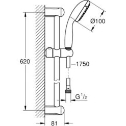 Grohe Brausestangenset Tempesta 100 Chrom 7 Grohe Brausestangenset Tempesta 100 Chrom -Badezimmer Zu Hause 792966 4520 3