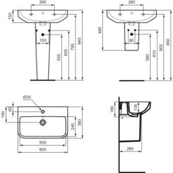 Ideal Standard Waschtisch I.life S 60 Cm Weiß -Badezimmer Zu Hause 8014140491569 3049 VM 08