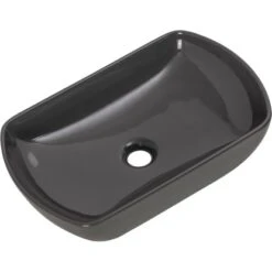 Fackelmann Aufsatzbecken Oval 50 Cm Grau