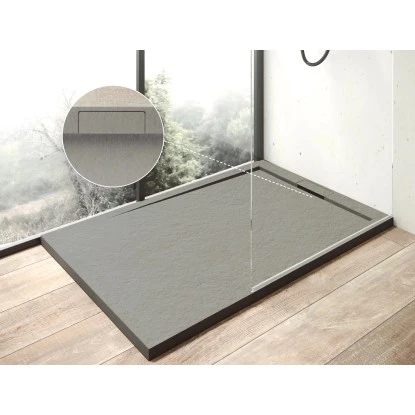 Ottofond Duschwanne Zona 140x80/3,3 Cm Zementgrau 4 Ottofond Duschwanne Zona 140x80/3,3 Cm Zementgrau – Bild 2