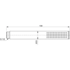 Ideal Standard Handbrause Idealrain Atelier Stick Silver Metall -Badezimmer Zu Hause 887304 3049 8