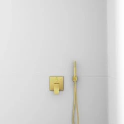 Ideal Standard Brausehalter Idealrain Atelier Gold Eckig Für HB + Schlauch -Badezimmer Zu Hause 887380 3049 3