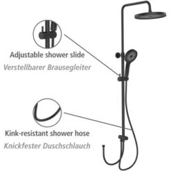 Wenko Duschsystem Softwater Schwarz -Badezimmer Zu Hause 903231 1068 03