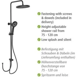 Wenko Duschsystem Softwater Schwarz -Badezimmer Zu Hause 903231 1068 04