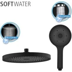 Wenko Duschsystem Softwater Schwarz -Badezimmer Zu Hause 903231 1068 05