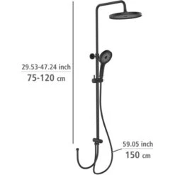 Wenko Duschsystem Softwater Schwarz -Badezimmer Zu Hause 903231 1068 13