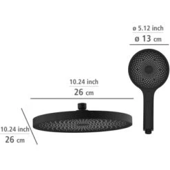 Wenko Duschsystem Softwater Schwarz -Badezimmer Zu Hause 903231 1068 14