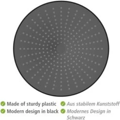 Wenko Regenduschkopf Ultimate Shower Schwarz/Grau Ø 25 Cm -Badezimmer Zu Hause 903630 1068 05