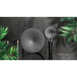 Wenko Regenduschkopf Ultimate Shower Schwarz/Grau Ø 25 Cm -Badezimmer Zu Hause 903630 1068 14