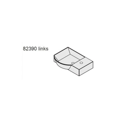 Fackelmann Handwaschbecken Sceno 45 Cm Eckig Weiß 5 Fackelmann Handwaschbecken Sceno 45 Cm Eckig Weiß – Bild 3