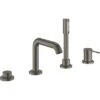 Grohe Einhand-Wannenkombination 4-Loch Essence Hard Graphite Gebürstet -Badezimmer Zu Hause 964489 4520 19578AL1