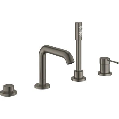 Grohe Einhand-Wannenkombination 4-Loch Essence Hard Graphite Gebürstet 3 Grohe Einhand-Wannenkombination 4-Loch Essence Hard Graphite Gebürstet