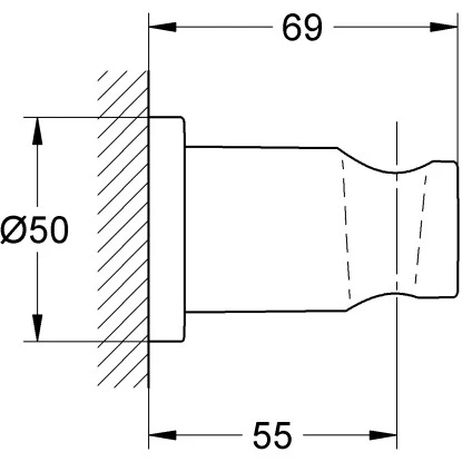 Grohe Handbrausehalter Rainshower Hard Graphite 4 Grohe Handbrausehalter Rainshower Hard Graphite – Bild 2