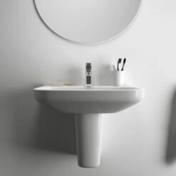 Ideal Standard Waschtisch I.life A 65x48 Cm 1 Hahnloch Mit Überlauf Weiß -Badezimmer Zu Hause 9802844 3049 5