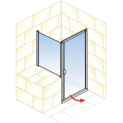 Schulte Sunny Drehtür Mit Verkürzter Seitenwand Echtglas Klar Alpinweiß 9 Schulte Sunny Drehtür Mit Verkürzter Seitenwand Echtglas Klar Alpinweiß – Bild 7