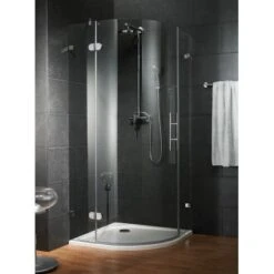 Schulte Runddusche Davita 3-teilig Echtglas Chrom -Badezimmer Zu Hause 998168 4081 1