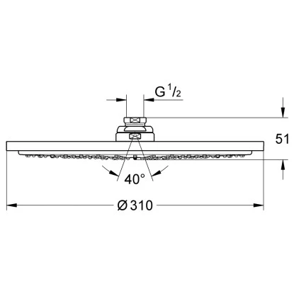 Grohe Rainshower Cosmopolitan 310 Kopfbrause 4 Grohe Rainshower Cosmopolitan 310 Kopfbrause – Bild 2