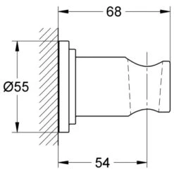 Grohe Handbrausehalter Sena Für Wandmontagen -Badezimmer Zu Hause rohe sena handbrausehalter 1